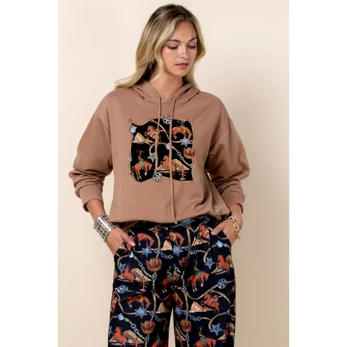 Horse bridle print pants