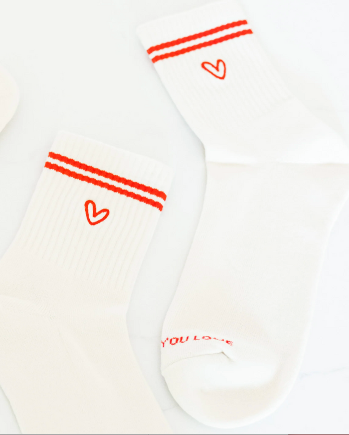 HOS Crew Heart Sock