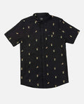 Hula Breach Short Sleeve Button-Down Shirt - Black