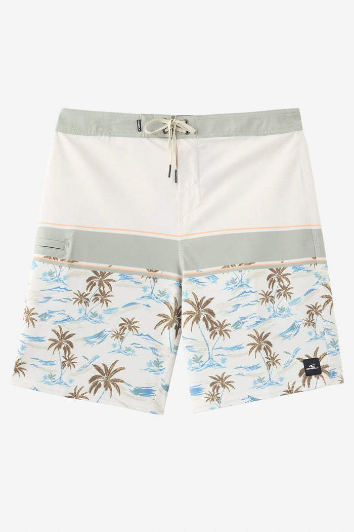 Hyperfreak Heat Block 19" Board Shorts - Cream