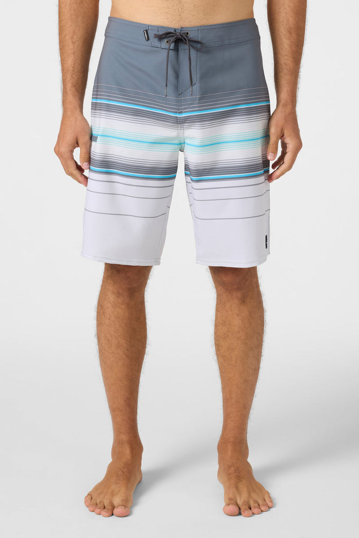Hyperfreak Heat Stripe 21" Board Shorts - Grey