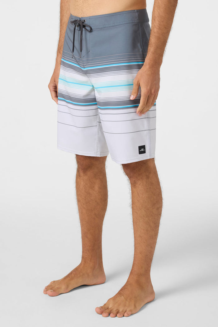 Hyperfreak Heat Stripe 21" Board Shorts - Grey