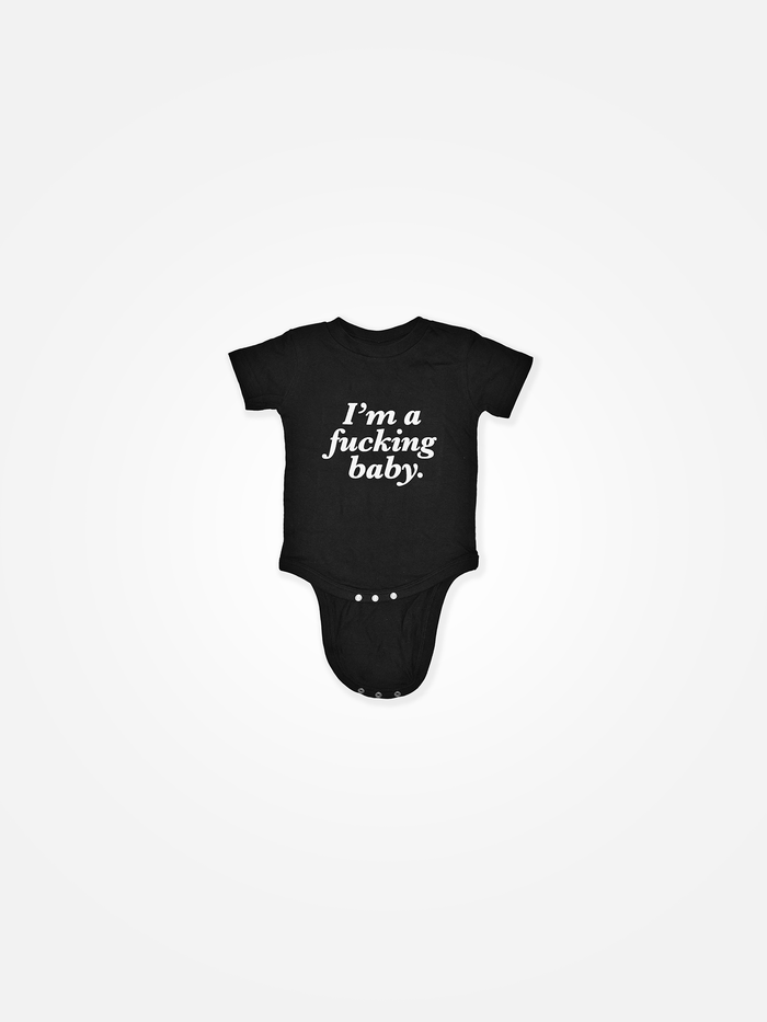 I'M A FUCKING BABY Onesie Black