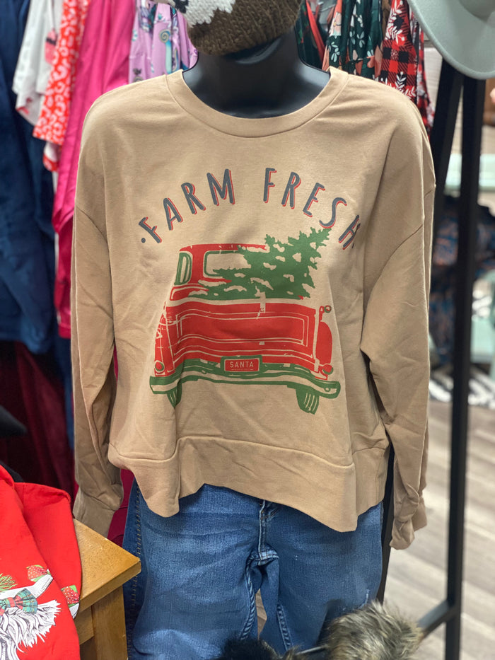 Farm fresh cropped sweatshirt