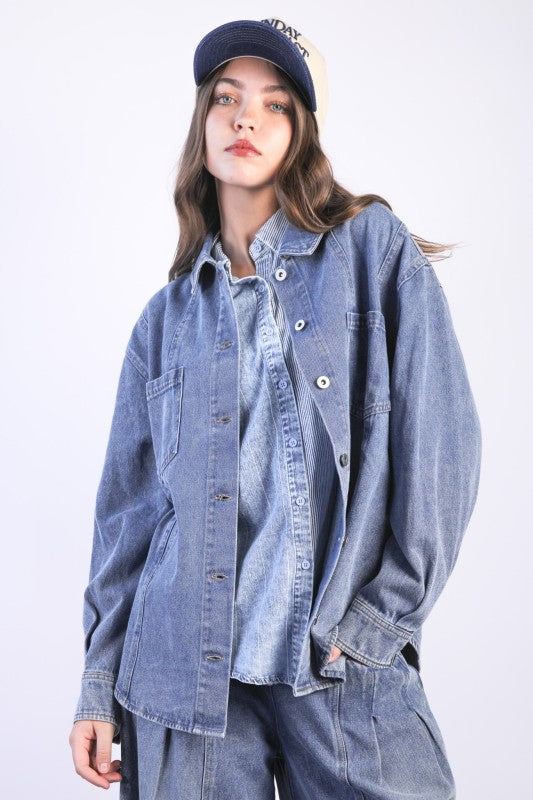 Indigo Shacket