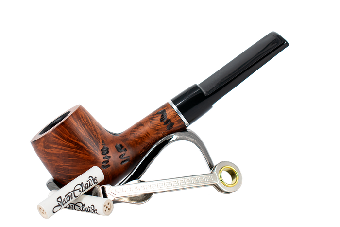 Jean Claude Pipe Smoker's Starter Kit - Straight Rustic Pipe