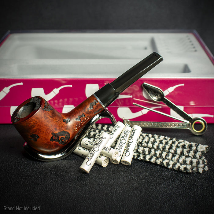 Jean Claude Pipe Smoker's Starter Kit - Straight Rustic Pipe