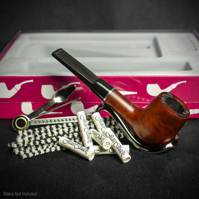 Jean Claude Pipe Smoker's Starter Kit - Straight Rustic Pipe