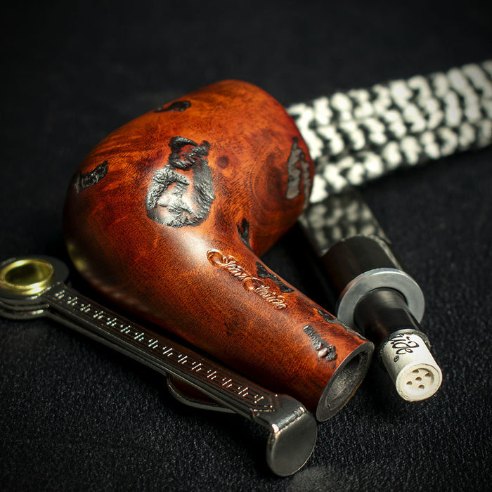 Jean Claude Pipe Smoker's Starter Kit - Straight Rustic Pipe