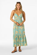 Julez Tiki Midi Dress - Green