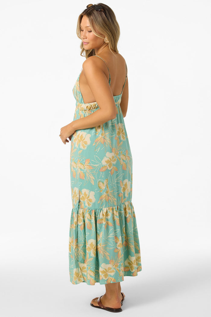 Julez Tiki Midi Dress - Green