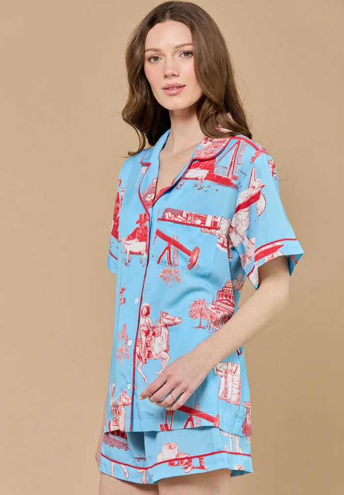 Katie Kime TX Short PJ Set