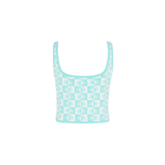 Knit Square Neck Tank Top - Sun Spell