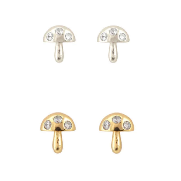 Kris Nations Mushroom Crystal Stud