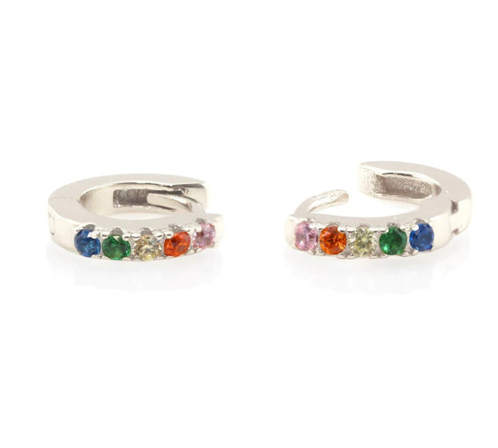Kris Nations Rainbow Huggie Earrings