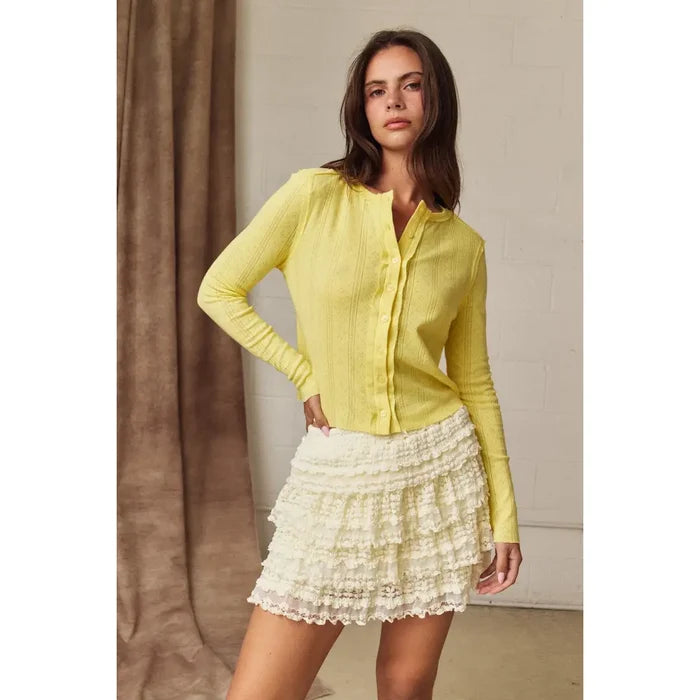 Lace tiered skirt