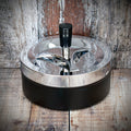 Large Spinner Ashtray - Polished Chrome/Black  - 14cm