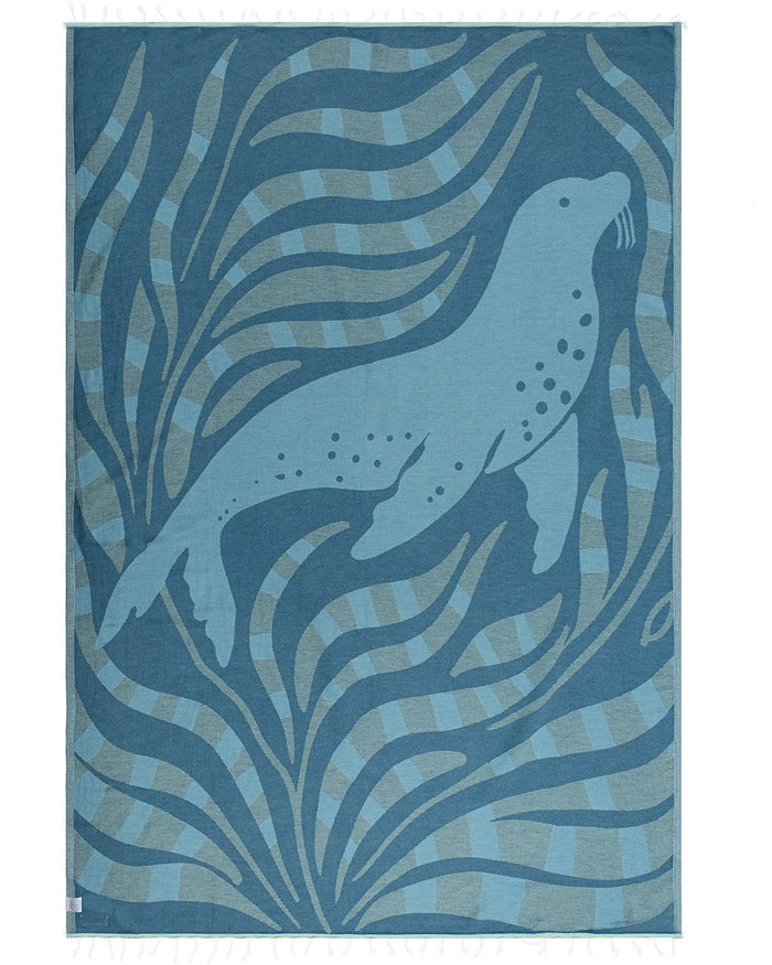 Large Turkish Towel - Freckles (Seaglass)