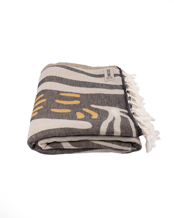 Large Turkish Towel - Thunder the Elephant (Brown)