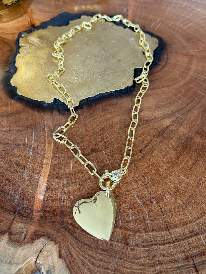 Lauren Amble 32" Gold Chain with Heart