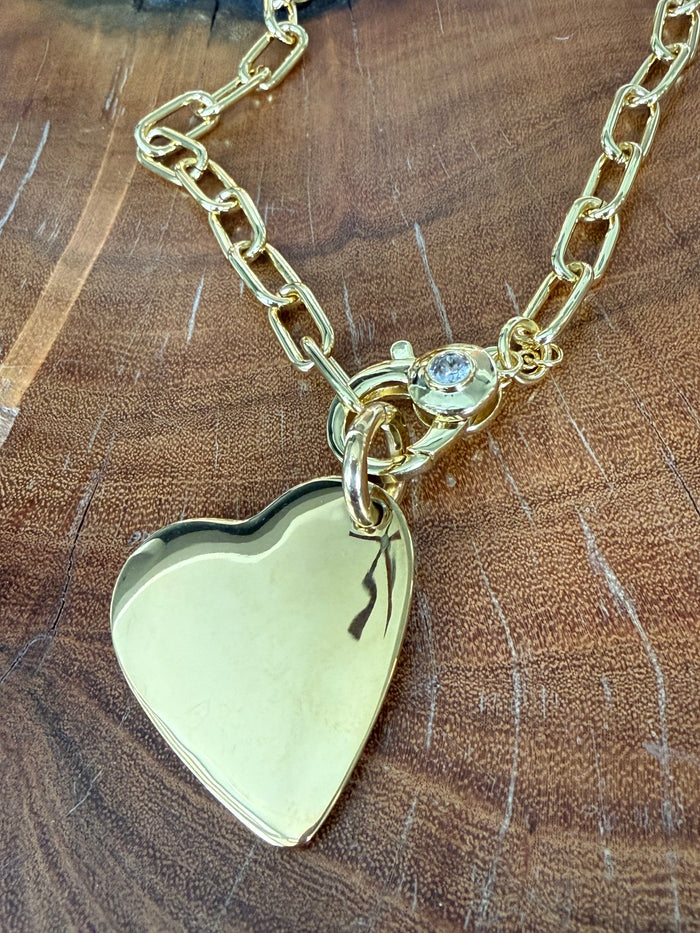 Lauren Amble 32" Gold Chain with Heart