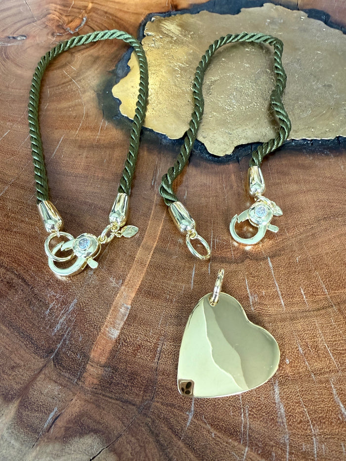 Lauren Amble Heart Double Cord Necklace