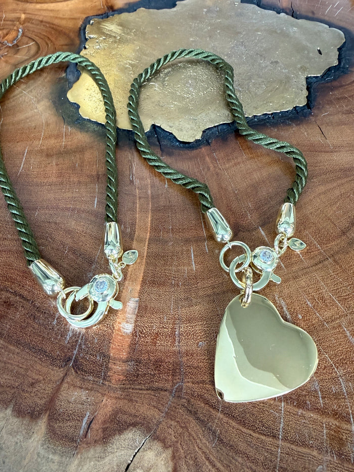 Lauren Amble Heart Double Cord Necklace