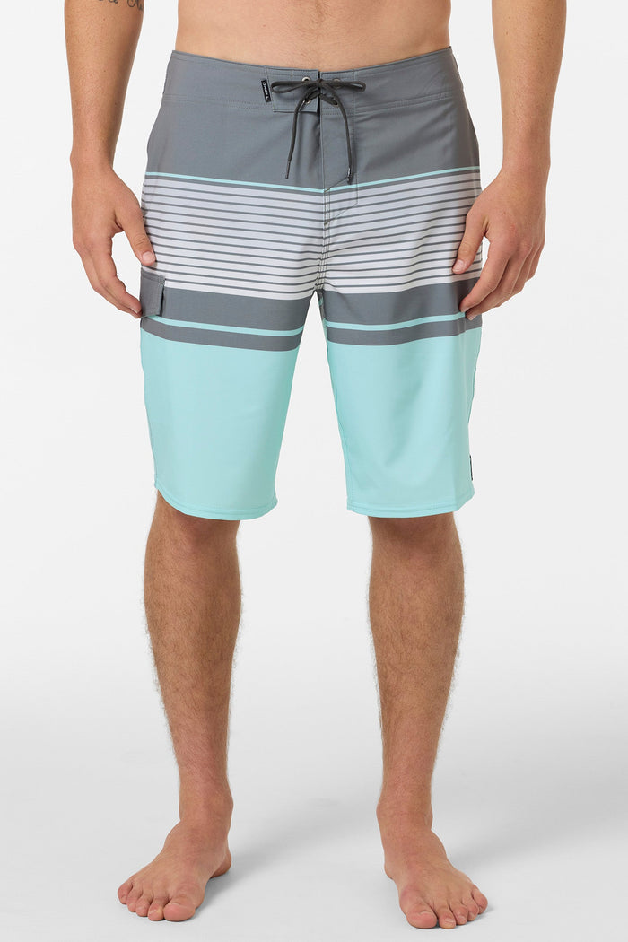 Lennox Stripe 21" Board Shorts - Gargoyle