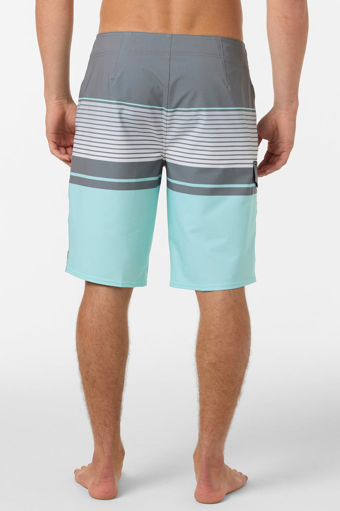 Lennox Stripe 21" Board Shorts - Gargoyle