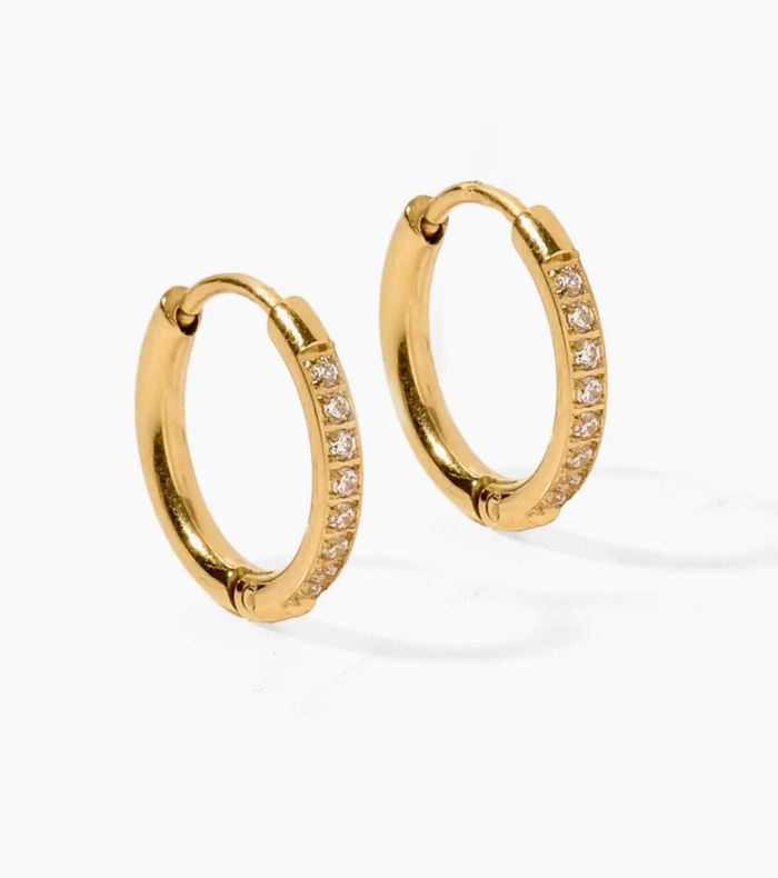 LinnyCo Huggie CZ Scarlett Hoop 10mm