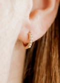 LinnyCo Huggie Pearl Scarlett Hoop 8mm