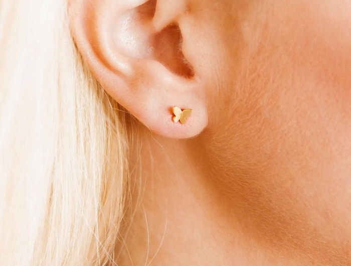 LinnyCo Screwback Stud Earrings - Billie Butterfly