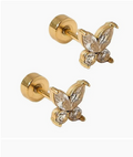 LinnyCo Screwback Stud Earrings - Lynn Butterfly