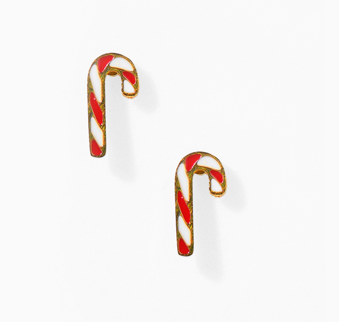 LinnyCo Screwback Stud Earrings- Peppermint Twist