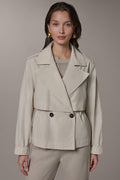 LONG SLEEVE DOUBLE BREASTED TRENCH JACKET
