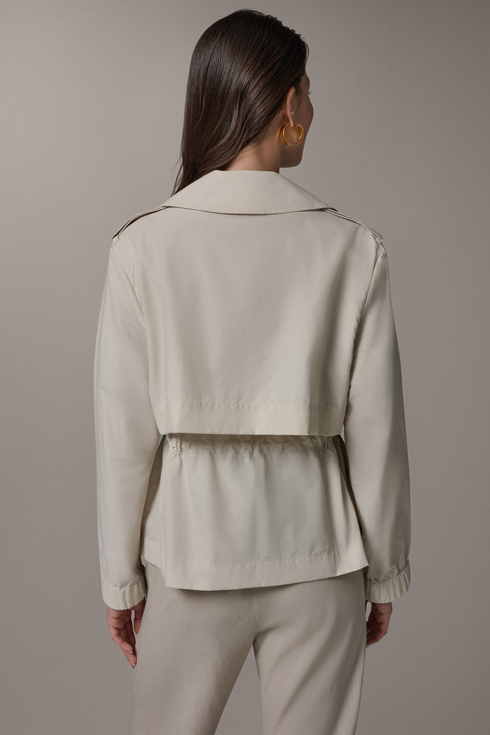LONG SLEEVE DOUBLE BREASTED TRENCH JACKET