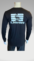 Long Sleeve T-Shirt - Black - White St. Pete Pelican