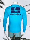 Long Sleeve UPF Sun Shirt - Electic Blue - Blue St. Pete Pelican