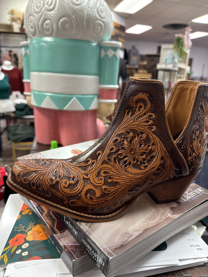Loyal west tooled booties
