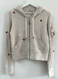 Label + Thread Baby Cable Hoodie in Ecru Rose, main view