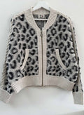 Label + Thread Cheetah Bomber in Ecru Cheetah, main view