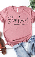 Mauve shop local tee