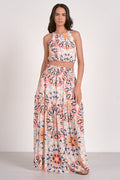 Maxi Skirt with Smocked Waistband - Kaleidoscope