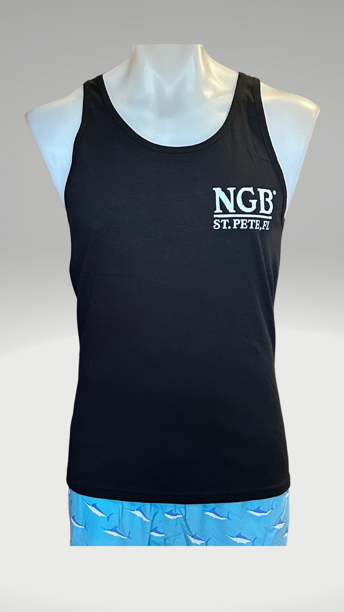 Men's Tank Top - Black - White Saint Petersburg State