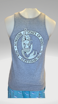 Men's Tank Top - Light Grey - Black/White Kaia on FL Seal