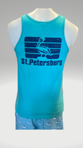 Men's Tank Top - Teal - Blue St. Pete Pelican