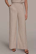 MID-RISE PLEATED WIDE-LEG SUIT PANT