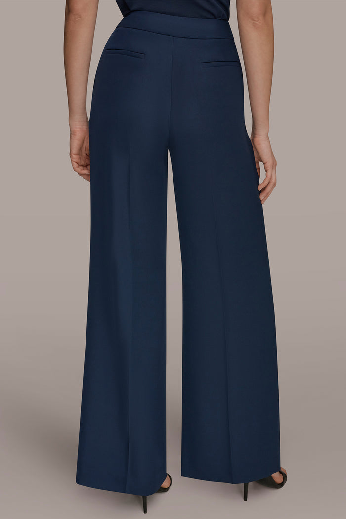 MID-RISE PLEATED WIDE-LEG SUIT PANT