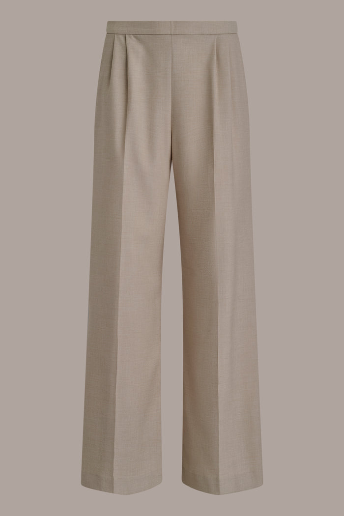 MID-RISE PLEATED WIDE-LEG SUIT PANT