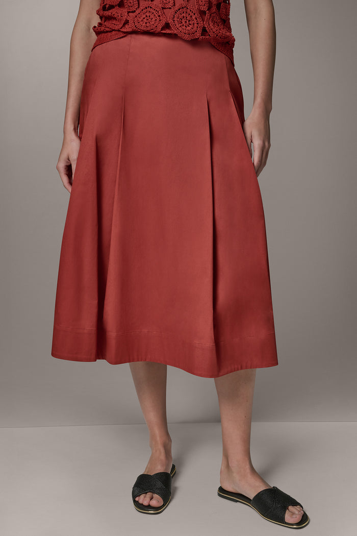 MIDI A-LINE SKIRT